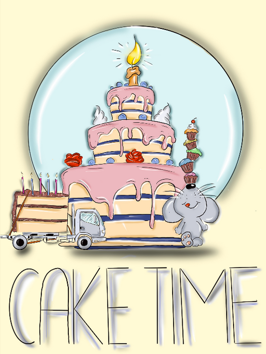 Digital card - Cake Time