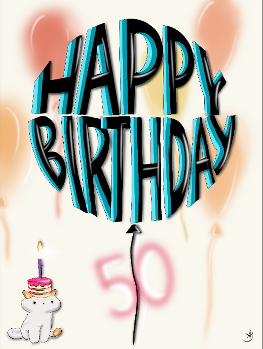 Digital Card - Happy Birthday 50