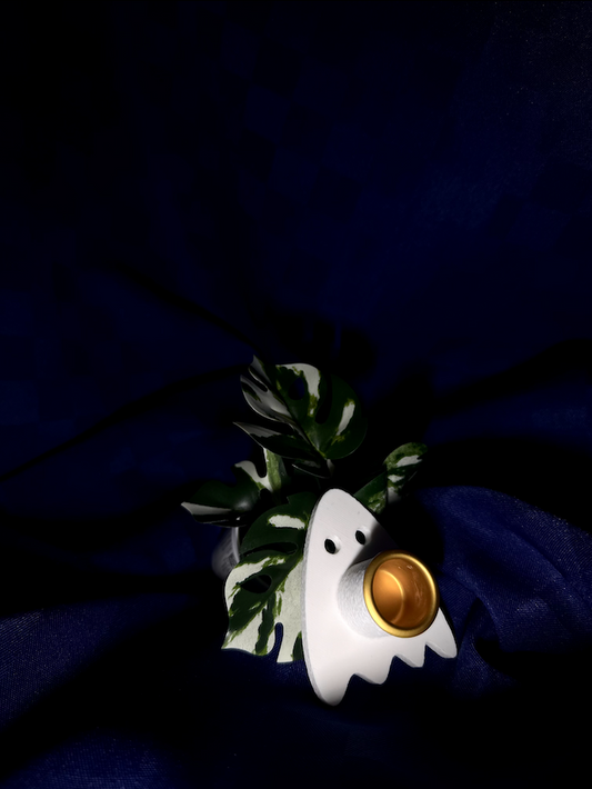 Candle & Candle Holder - Ghost