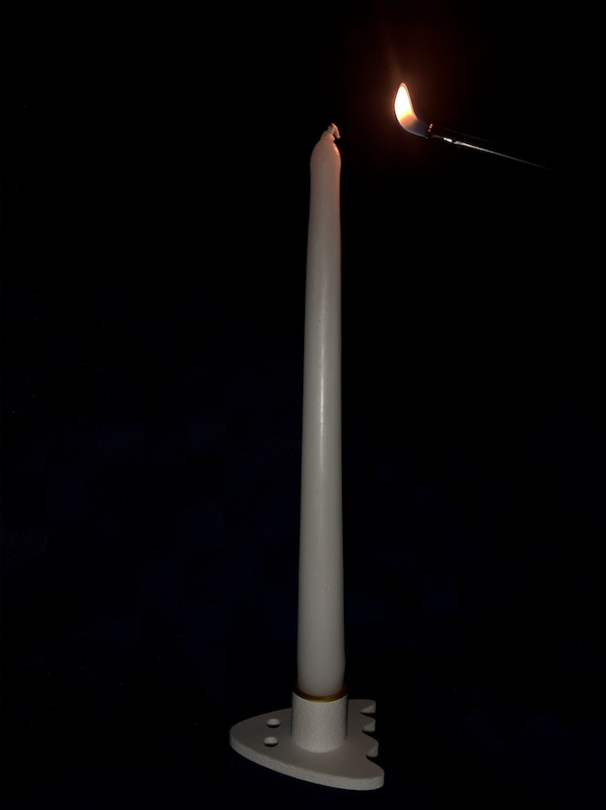 Candle & Candle Holder - Ghost