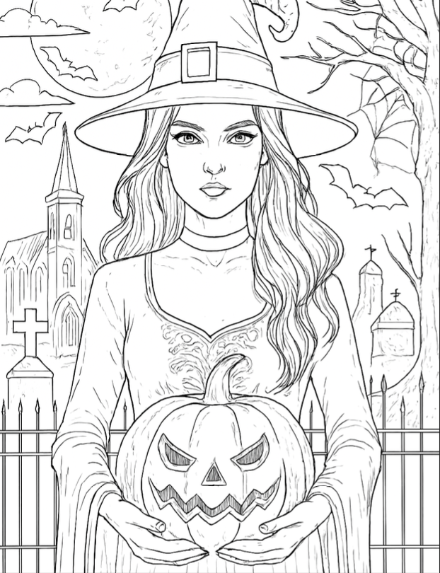 Digital Coloring Book - Halloween Edition