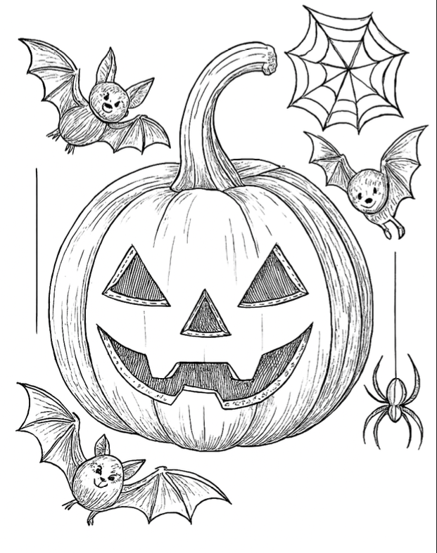 Digital Coloring Book - Halloween Edition