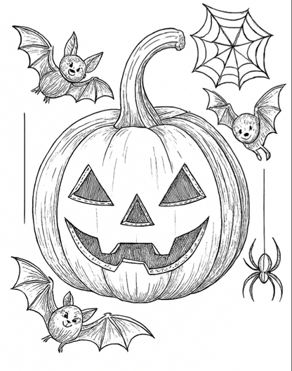 Digital Coloring Book - Halloween Edition