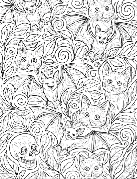 Digital Coloring Book - Halloween Edition